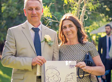 Live Wedding Caricature Drawing